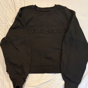 Lululemon scuba oversized pullover - wordmark - black sweatshirt